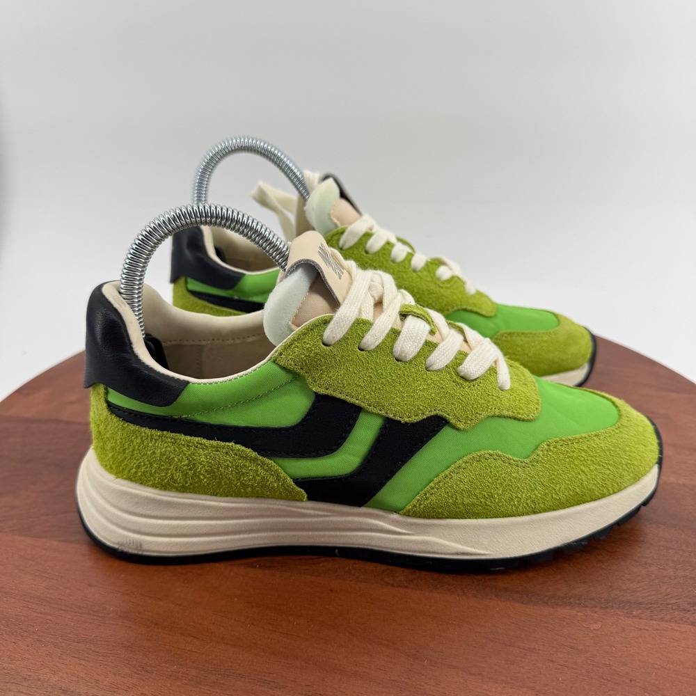 Steve Madden Burst Lime Green Suede Leather Sneakers BURS01S1 Womens Size 8M